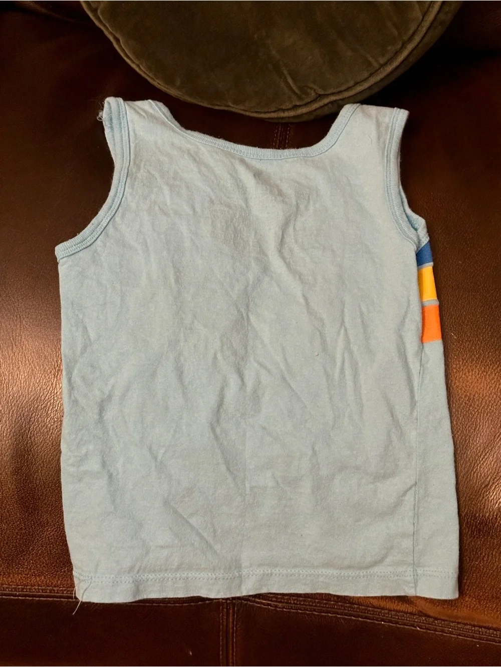Disney Light Blue Striped 'Let The Adventure Begin' Kids Tank